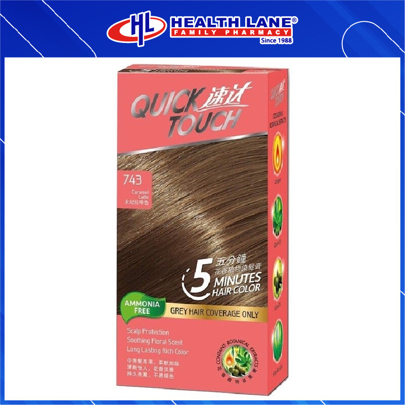 QUICK TOUCH HAIR COLOUR 743- CARAMEL LATTE